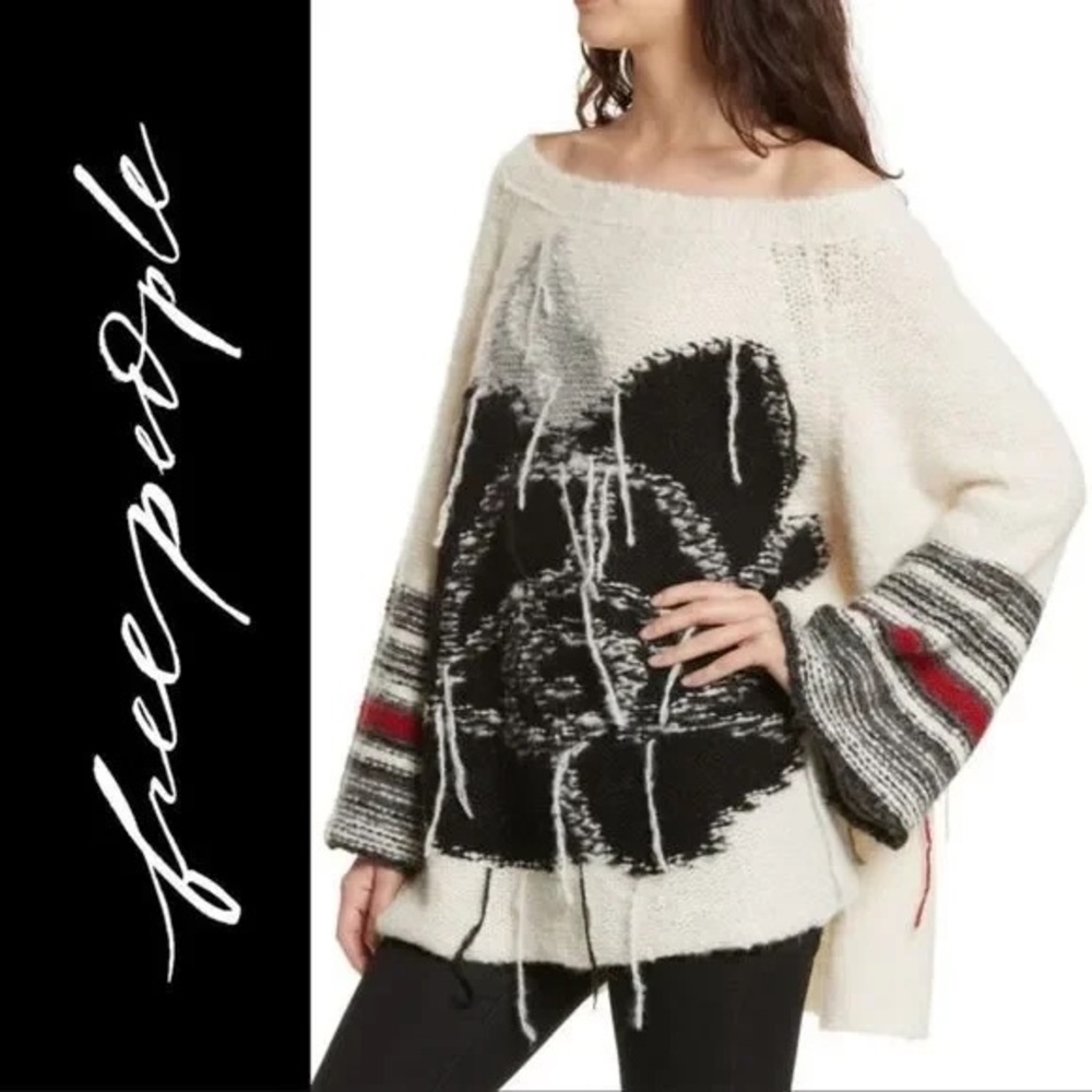 Free People Last Rose Alpaca Off-the-Shoulder Sweater